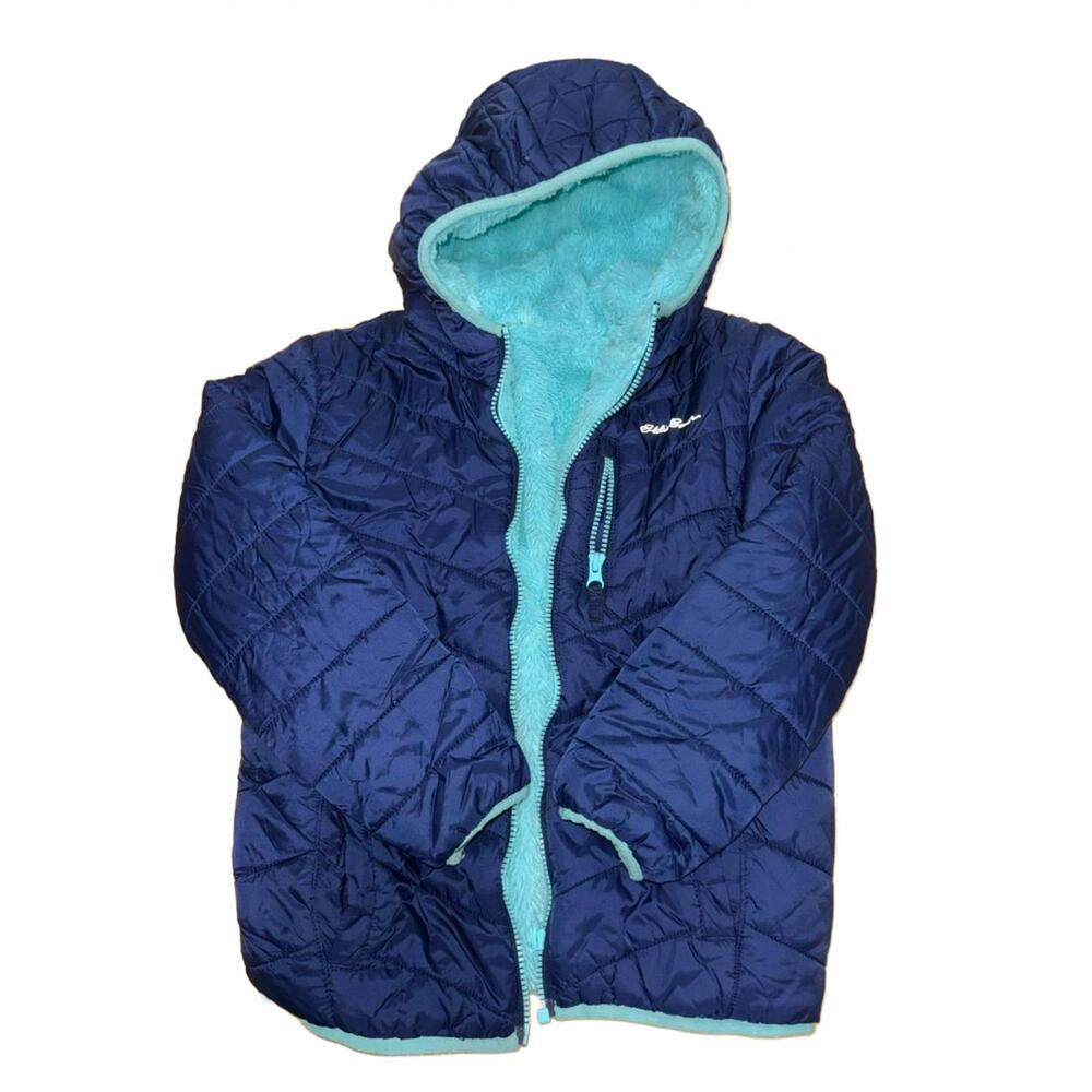Eddie Bauer Fleece Lined Blue Jacket Size S 7/8